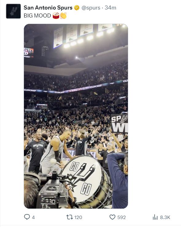 文班亚马绝杀逆转太阳 马刺提前锁定季后赛